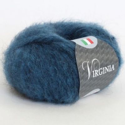 Пряжа SEAM VIRGINIA ( 22 морская волна) Состав: 30% мохер 40% акрил 30% нейлон; 25г/225м